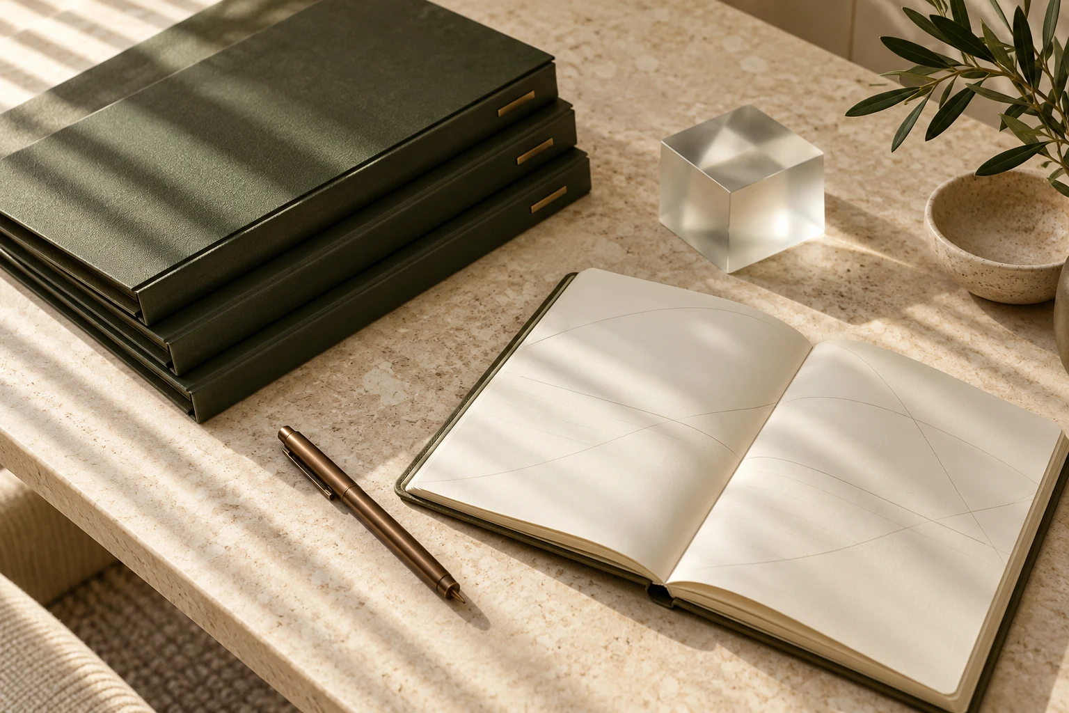 Original photograph of an olive lending governance workspace