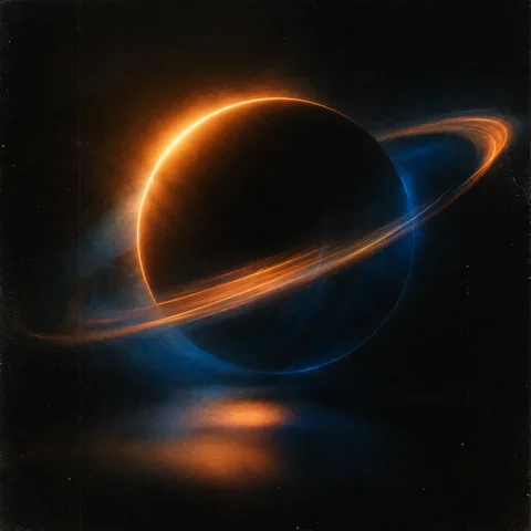 Amber orbital abstract release artwork